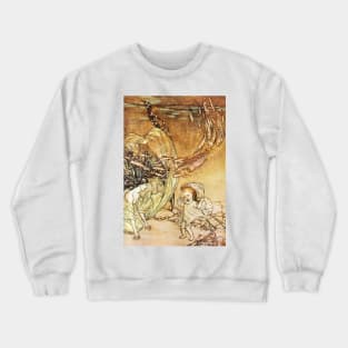 The Infancy of Undine - Arthur Rackham, Friedrich de la Motte Fouqu Crewneck Sweatshirt